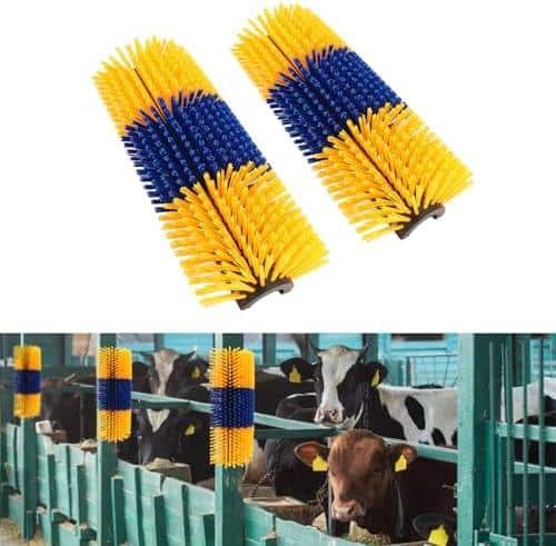  2 Peças de Escovas para Arranhar Gado, Escovas para Arranhar Cavalos para Alívio de Coceira, Massagem Completa, Escova para Arranhar Com Parafusos para Cavalos, Gado, Ovelhas, 